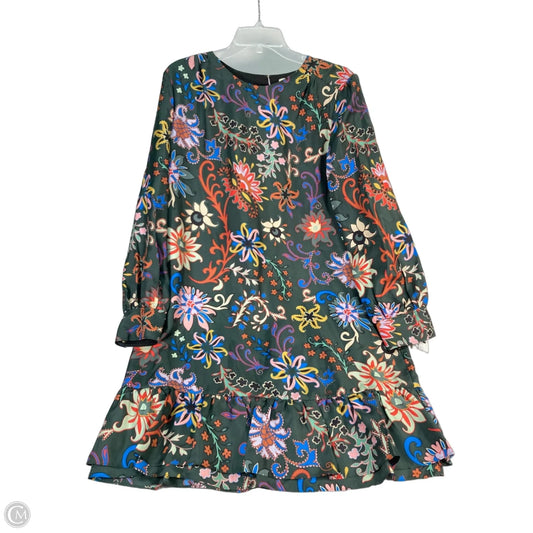 Dress Designer By Tory Burch In Green & Pink, Size: L