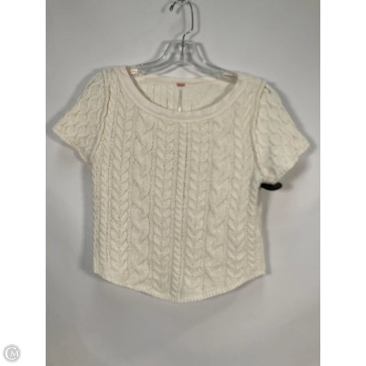 Top Short Sleeve By Free People In Cream, Size: L