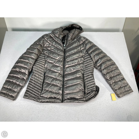 Jacket Puffer & Quilted By Calvin Klein In Silver, Size: 2x