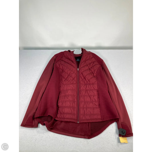 Athletic Jacket By Tek Gear In Maroon, Size: 2x