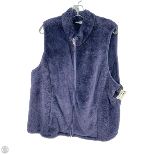 Vest Fleece By Croft And Barrow In Blue, Size: 2x