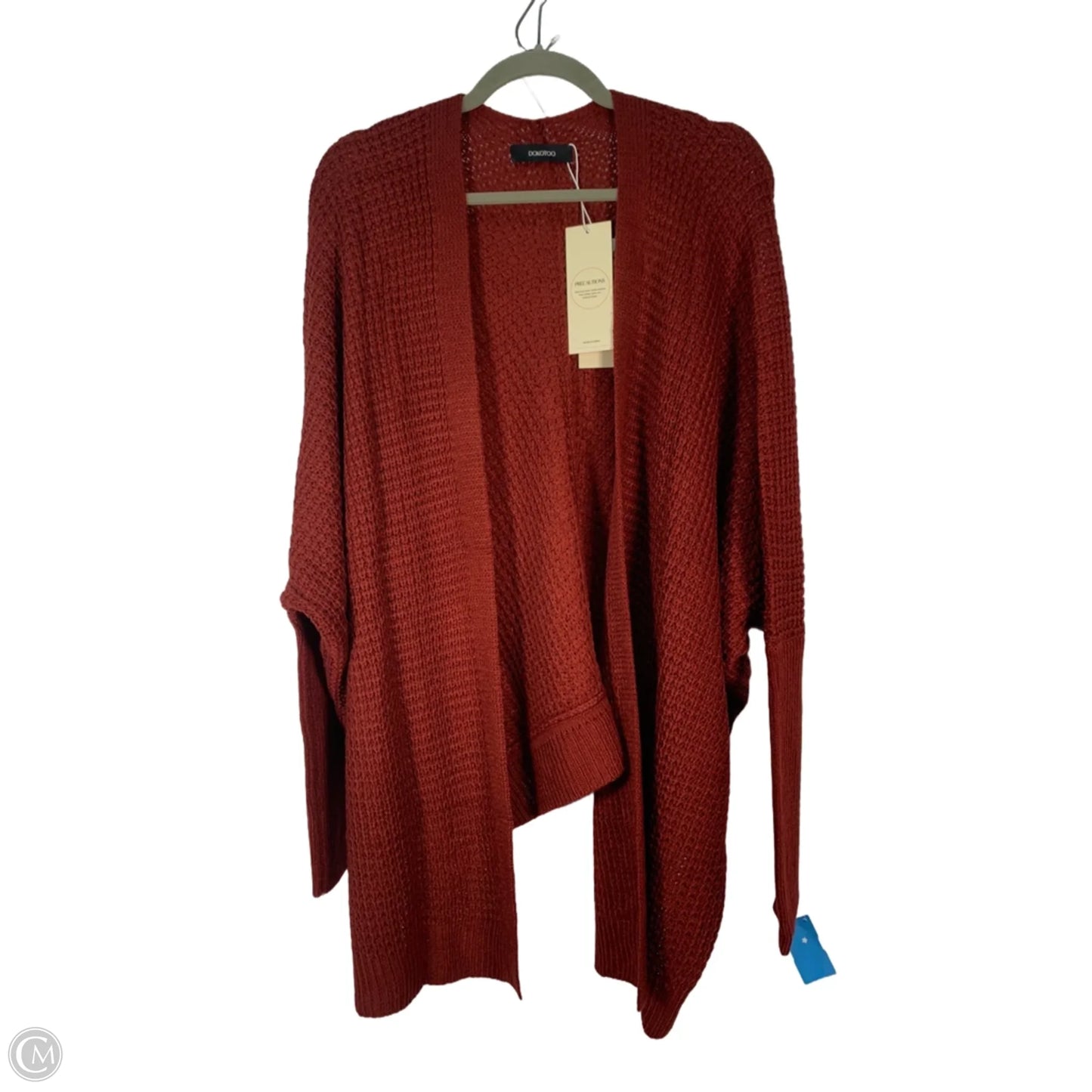 Sweater Cardigan By Dokotoo In Maroon, Size: S