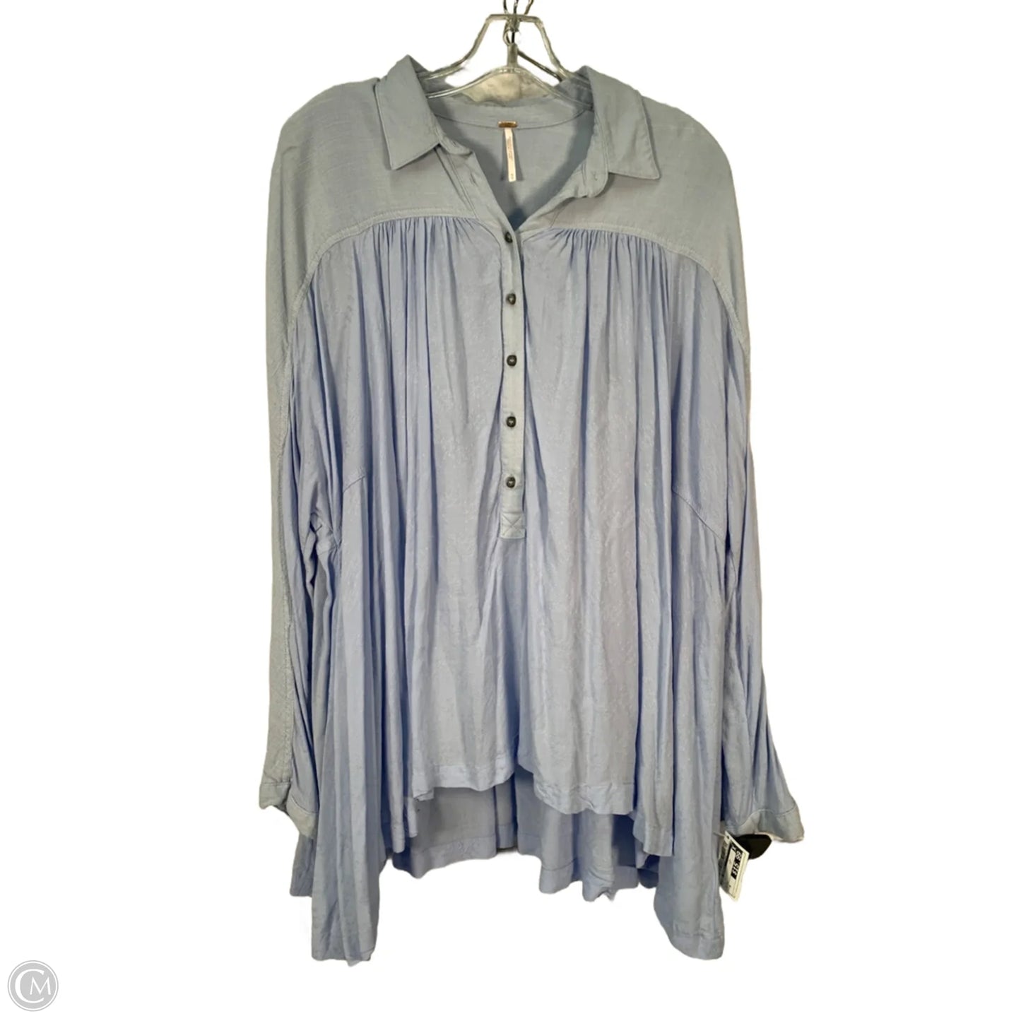 Top Long Sleeve By Free People In Blue, Size: M