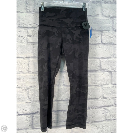 Athletic Leggings Capris By Lululemon In Black & Grey, Size: S