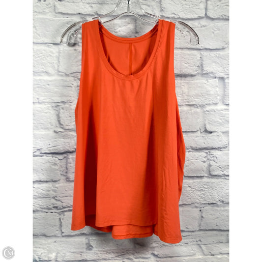 Athletic Tank Top By Lululemon In Orange, Size: L