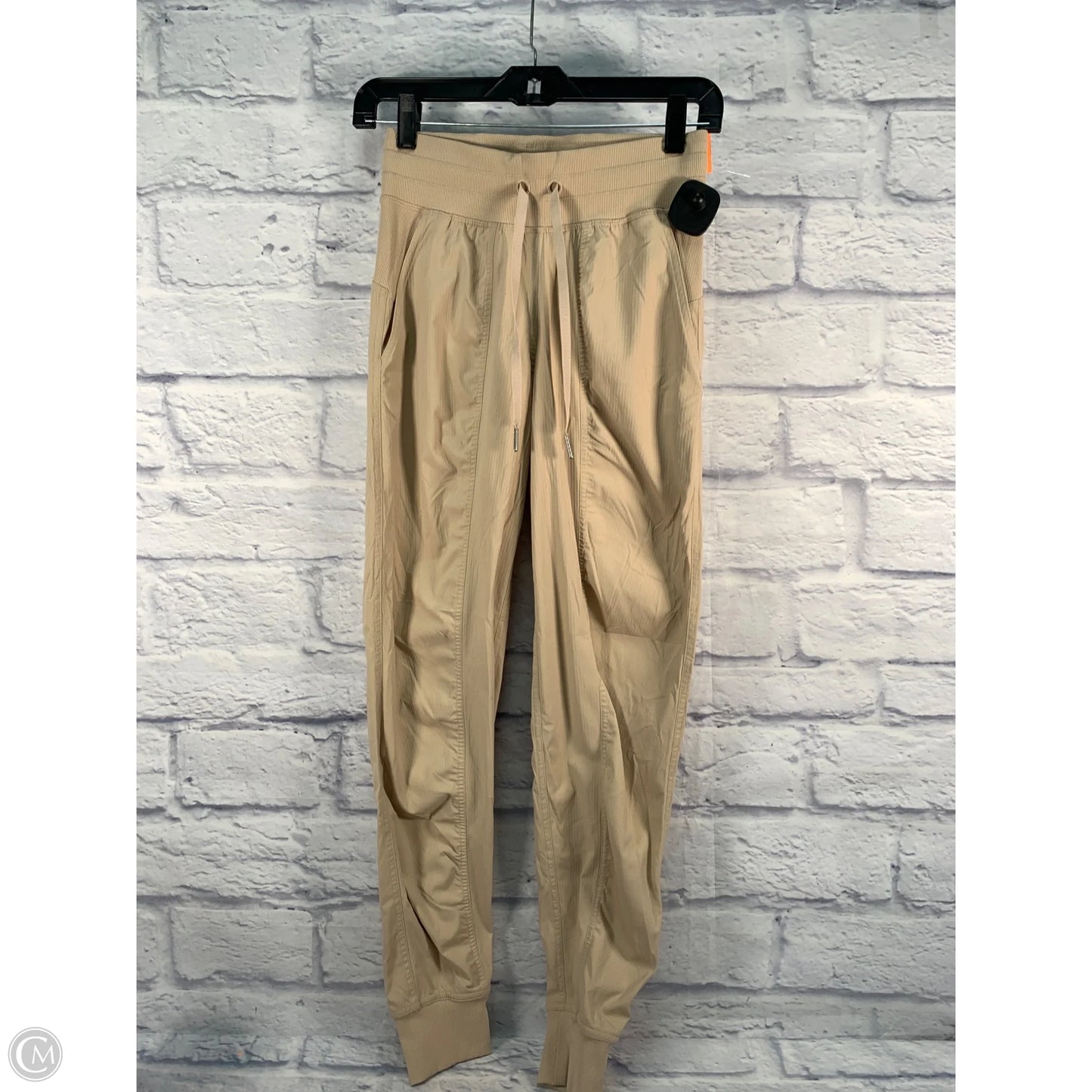 Athletic Pants By Lululemon In Tan, Size: Xs