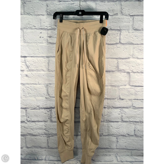 Athletic Pants By Lululemon In Tan, Size: Xs