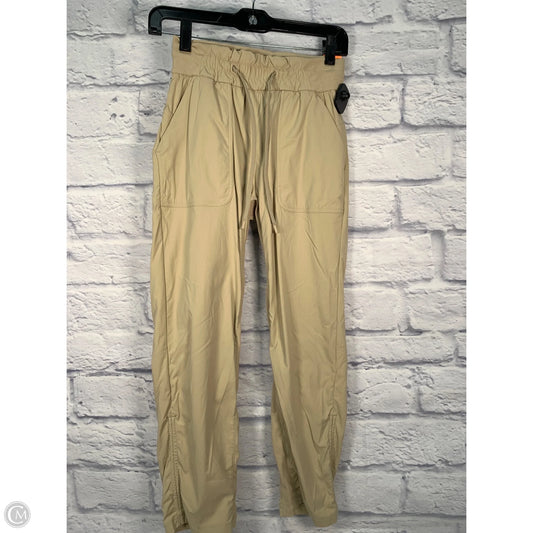 Athletic Pants By Lululemon In Tan, Size: Xs