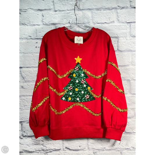 Sweatshirt Crewneck By Fantastic Fawn In Red, Size: S