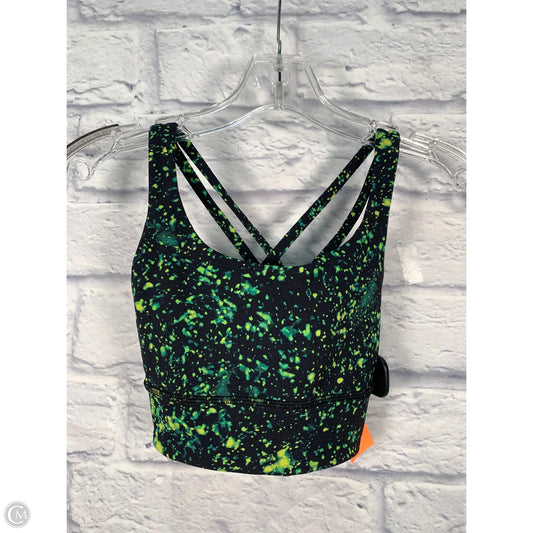 Athletic Bra By Lululemon In Black & Green, Size: Xs