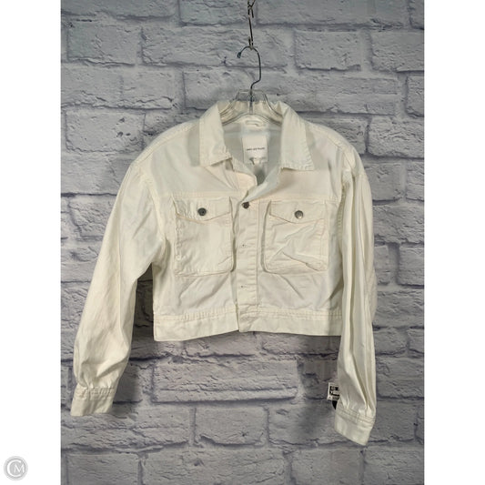 Jacket Denim By Avec Les Filles In White Denim, Size: S
