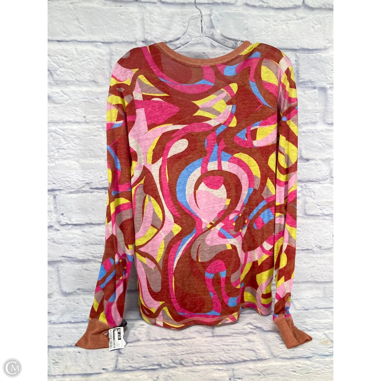 Athletic Top Long Sleeve Collar By Free People In Pink & Red, Size: S