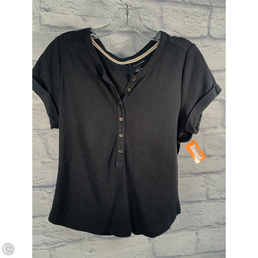 Top Short Sleeve By Pilcro In Black, Size: L