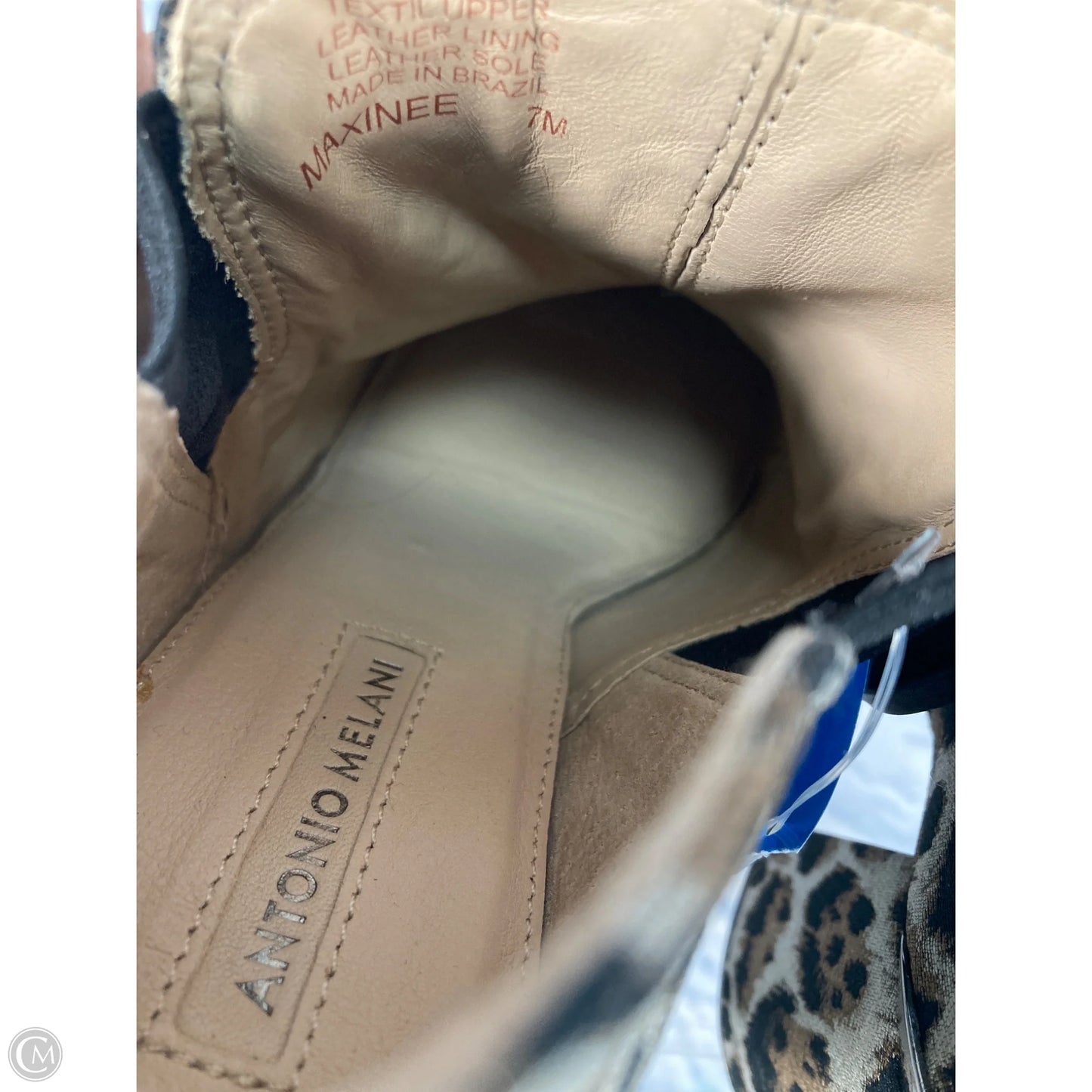 Boots Ankle Heels By Antonio Melani In Animal Print, Size: 7