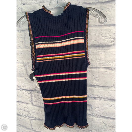 Top Sleeveless By Rebecca Taylor In Blue & Pink, Size: L