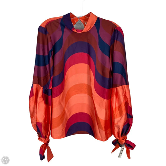 Top Long Sleeve By Hutch In Orange & Purple, Size: Xs