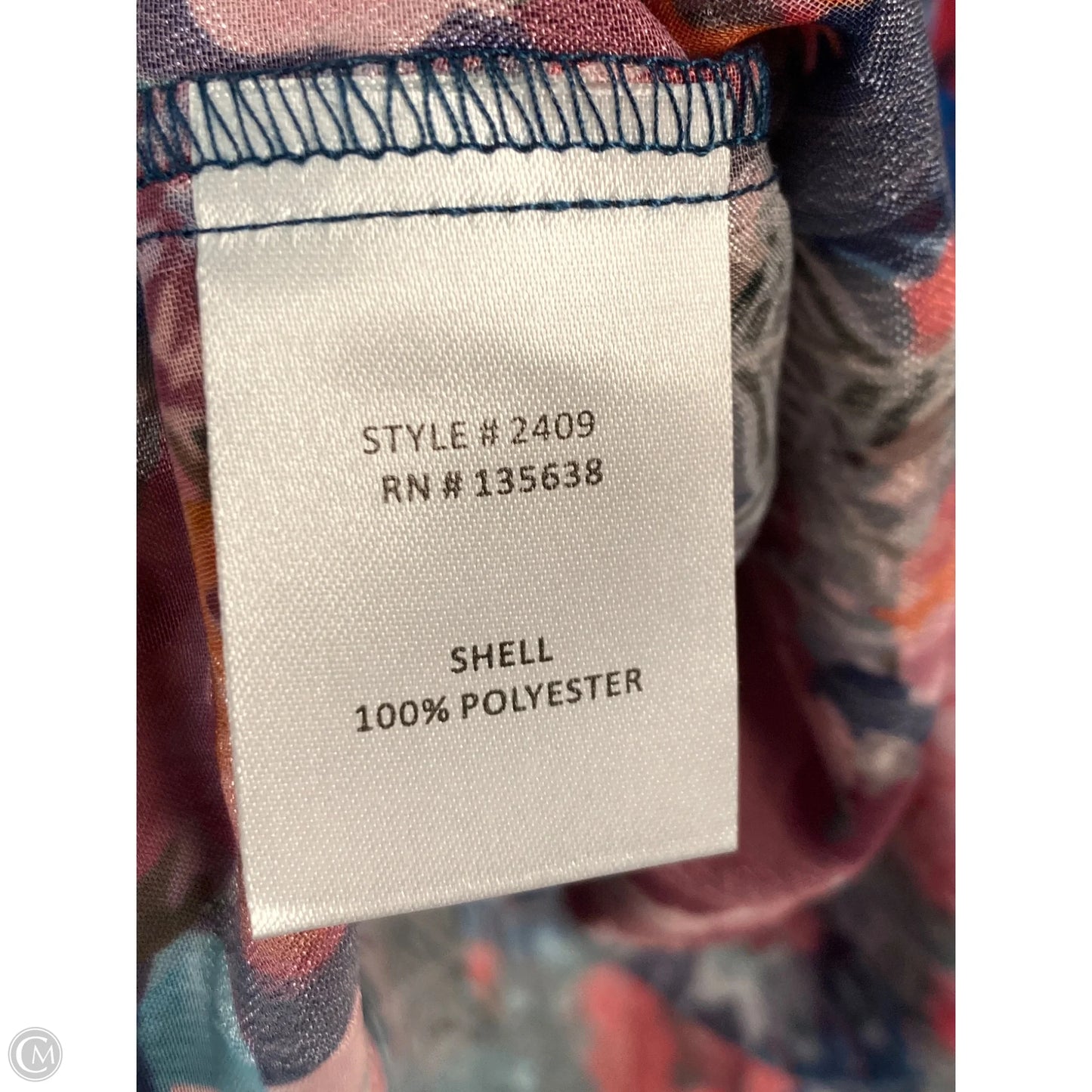 Top Long Sleeve By Hutch In Blue & Pink, Size: S