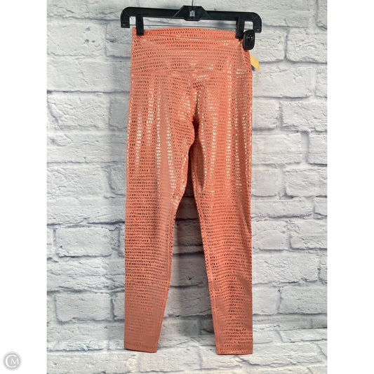 Athletic Leggings By Glyder In Orange & Silver, Size: Xs