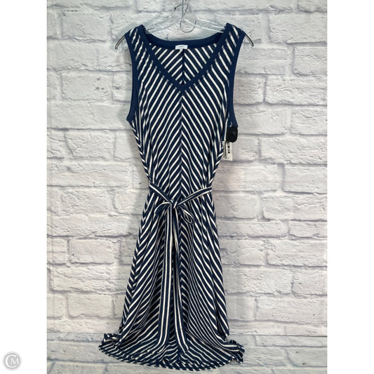 Dress Casual Maxi By Voy In Blue & White, Size: L