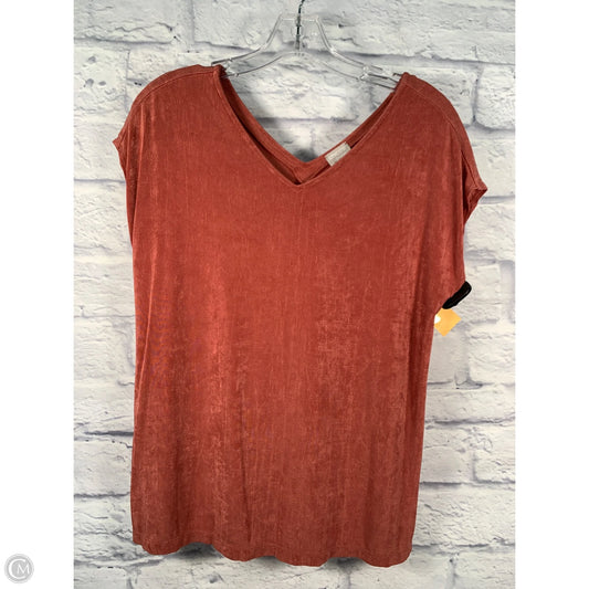 Top Sleeveless By Chicos In Orange, Size: M