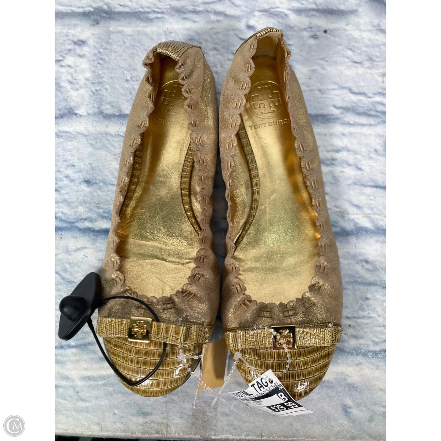 Shoes Designer By Tory Burch In Gold & Yellow, Size: 8.5
