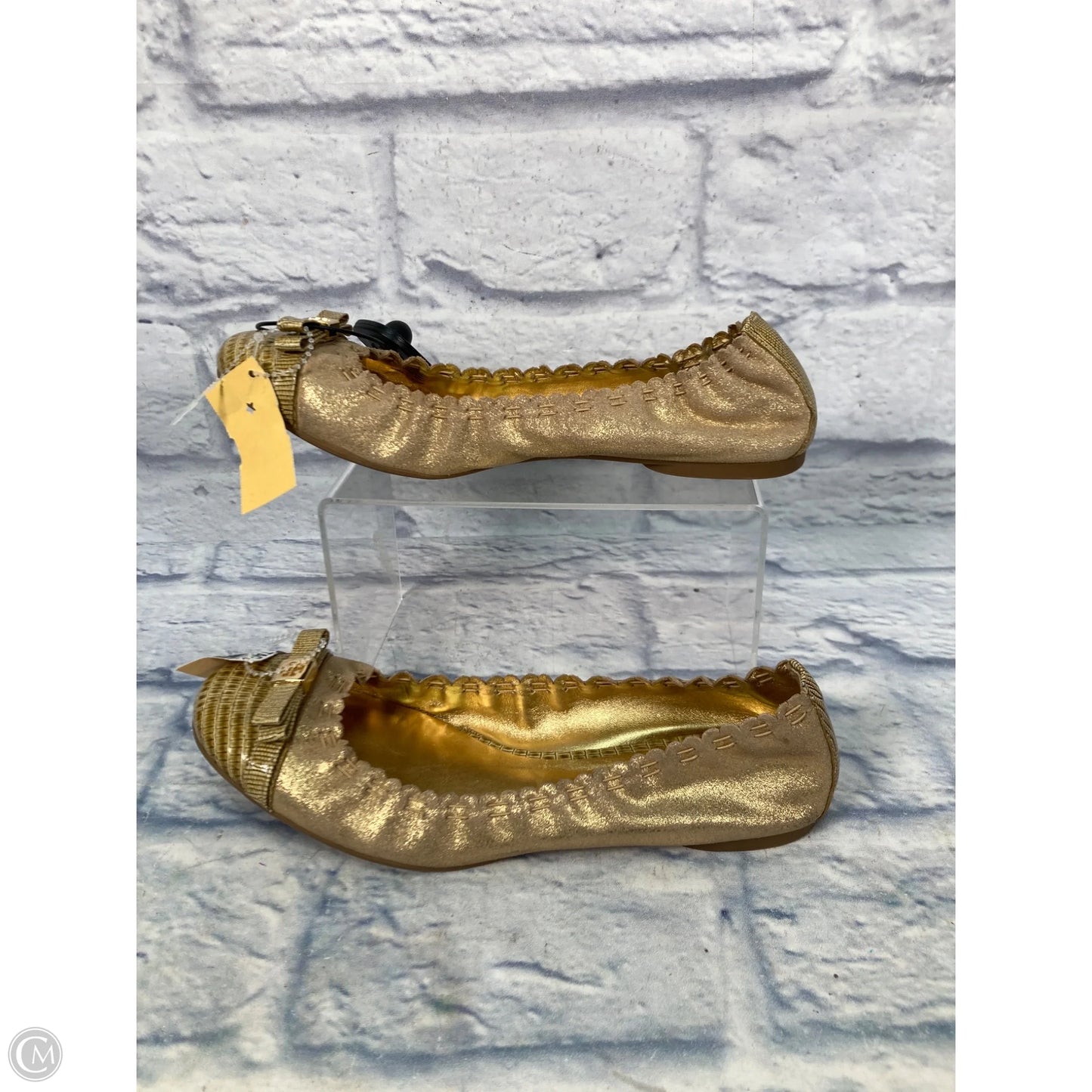 Shoes Designer By Tory Burch In Gold & Yellow, Size: 8.5