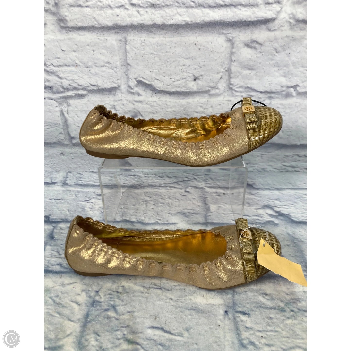 Shoes Designer By Tory Burch In Gold & Yellow, Size: 8.5
