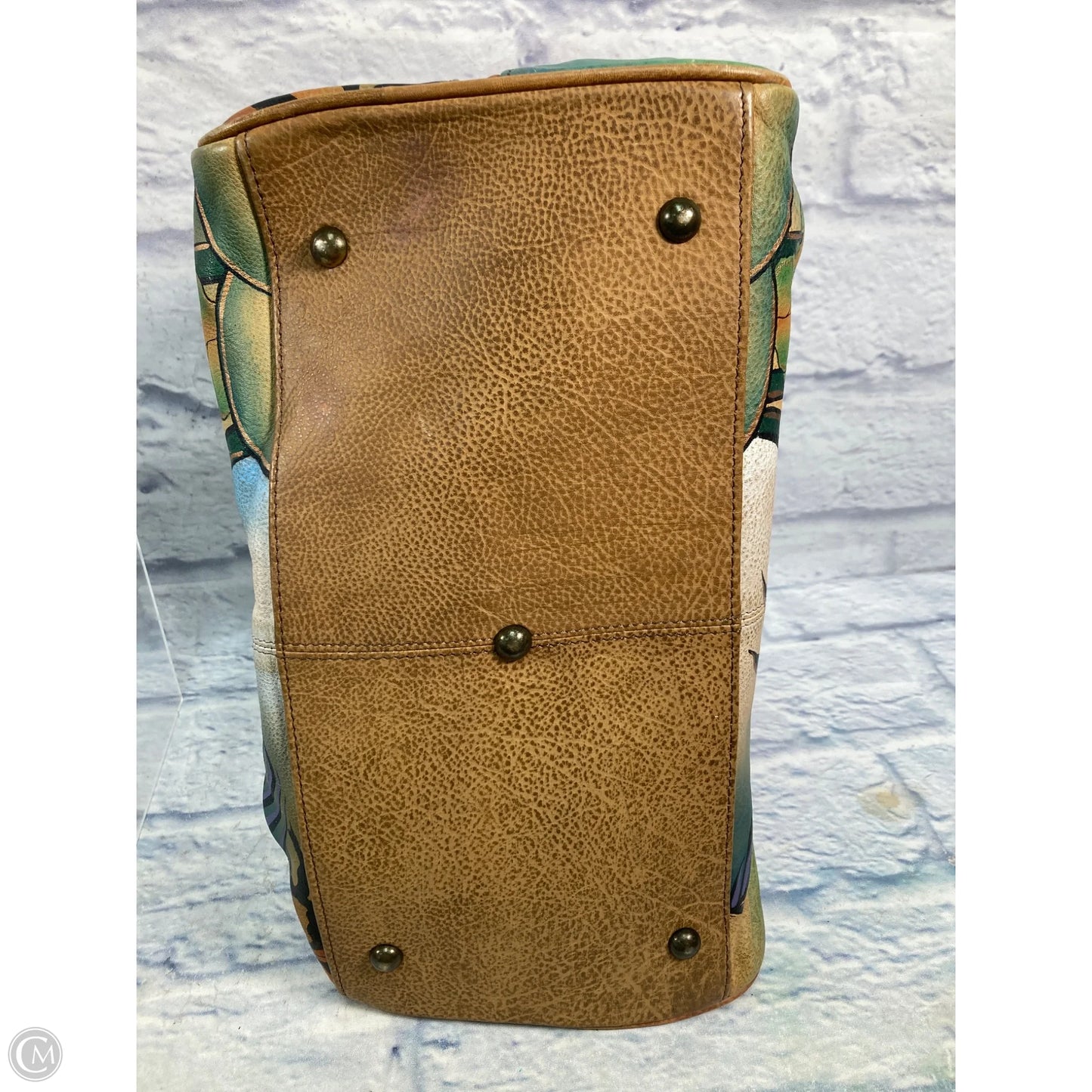 Handbag Leather By Anuschka, Size: Medium