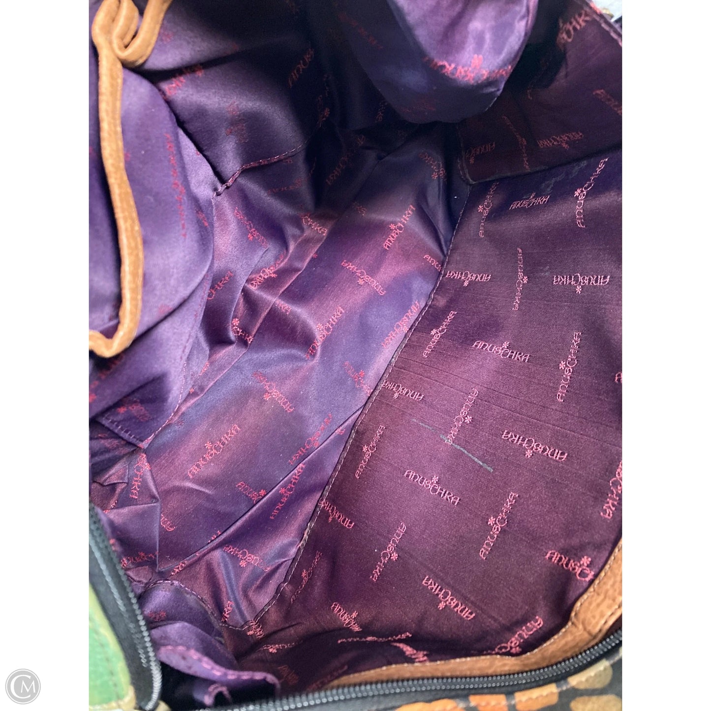 Handbag Leather By Anuschka, Size: Medium