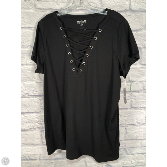 Top Short Sleeve By Torrid In Black, Size: 1x