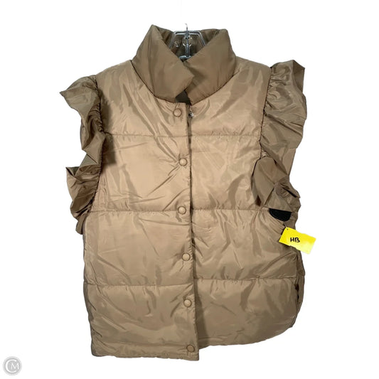 Vest Puffer & Quilted By Clothes Mentor In Tan, Size: S