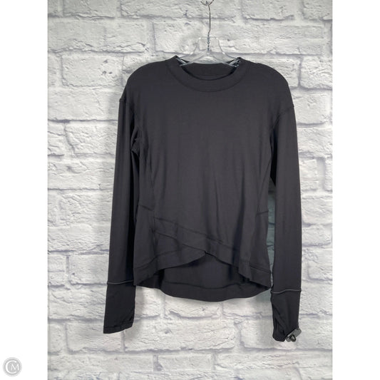Athletic Top Long Sleeve Crewneck By Lululemon In Black, Size: M