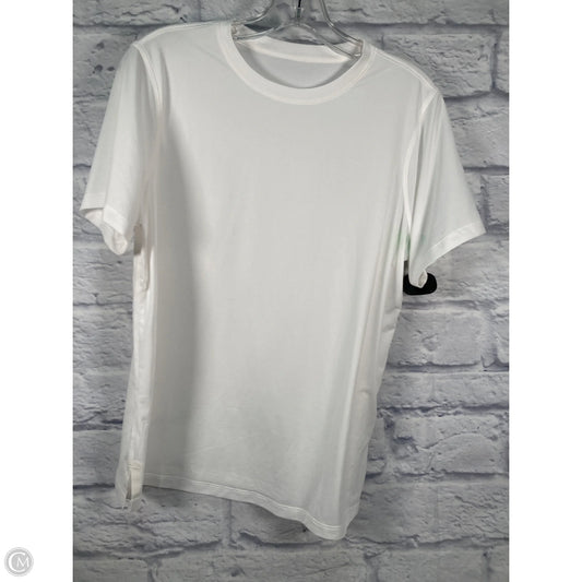 Athletic Top Short Sleeve By Lululemon In White, Size: M