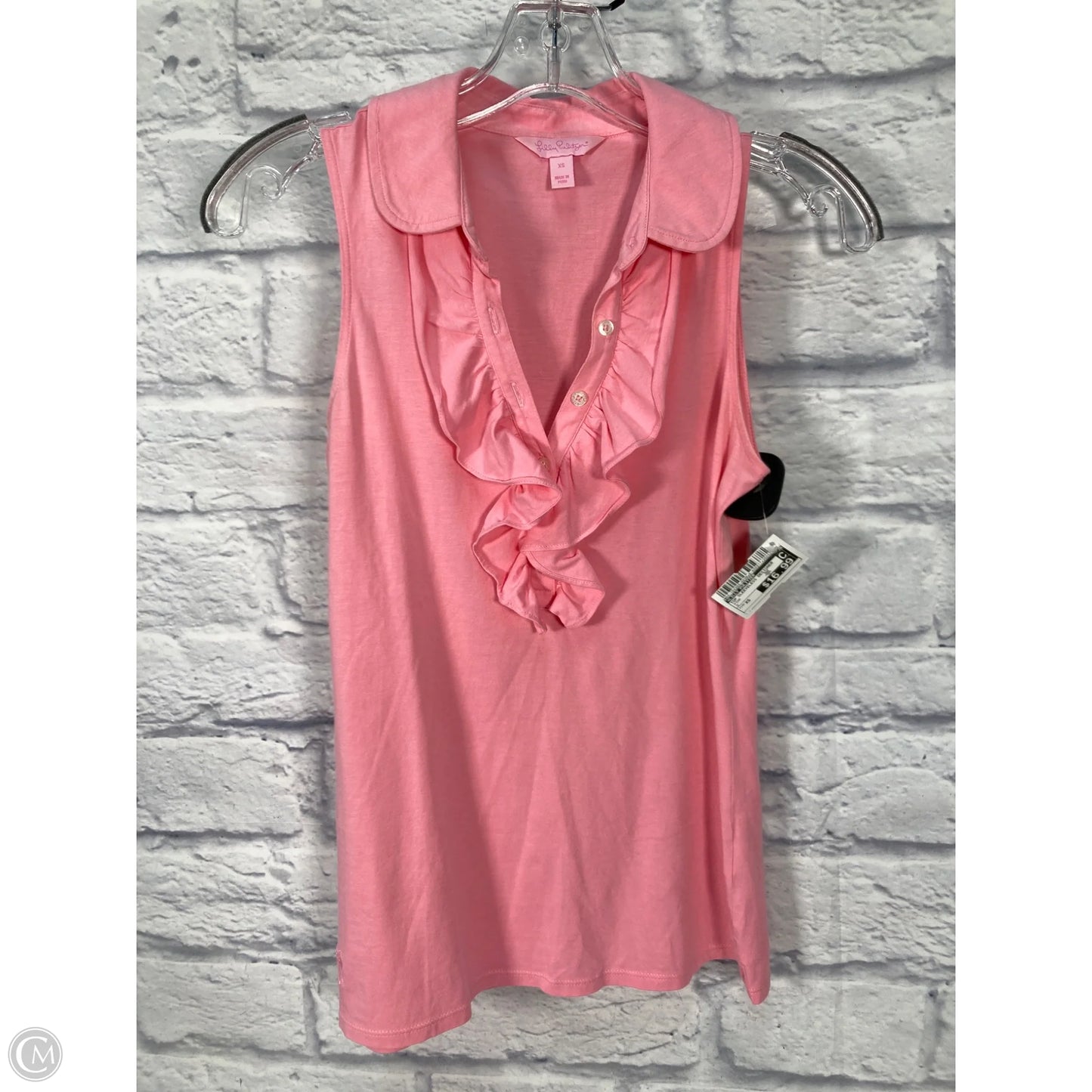 Top Sleeveless Designer By Lilly Pulitzer In Pink, Size: Xs