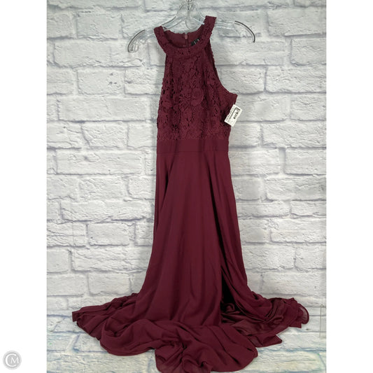 Dress Party Long By Lulus In Maroon, Size: Xs