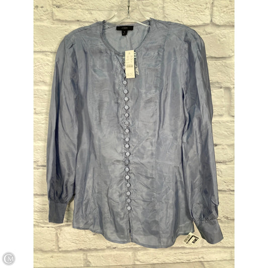 Blouse Long Sleeve By J. Crew In Blue, Size: Xs