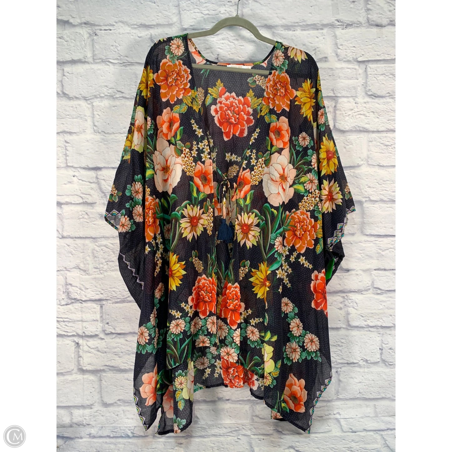 Kimono By Johnny Was In Blue & Orange, Size: L
