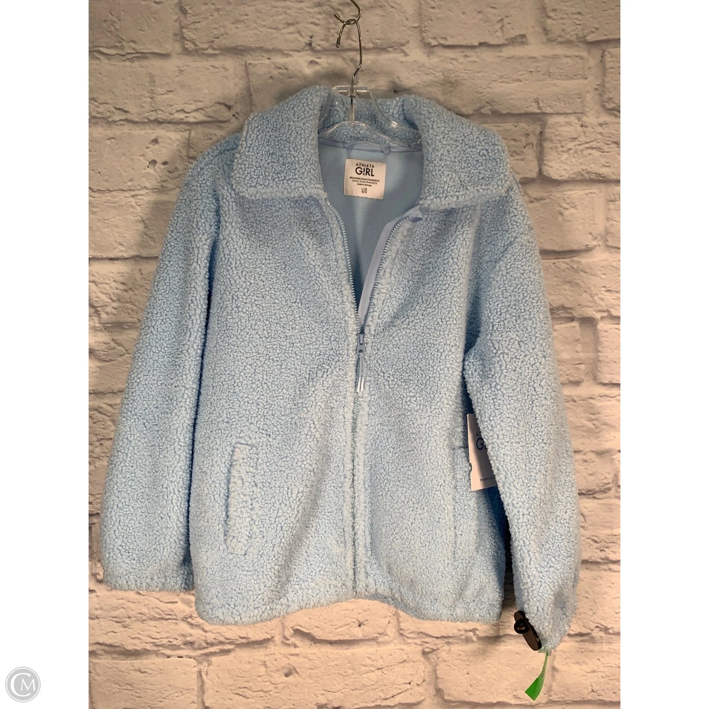 Jacket Fleece By Athleta In Blue, Size: L
