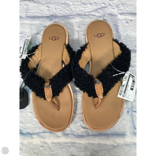Sandals Designer By Ugg In Black & Tan, Size: 7