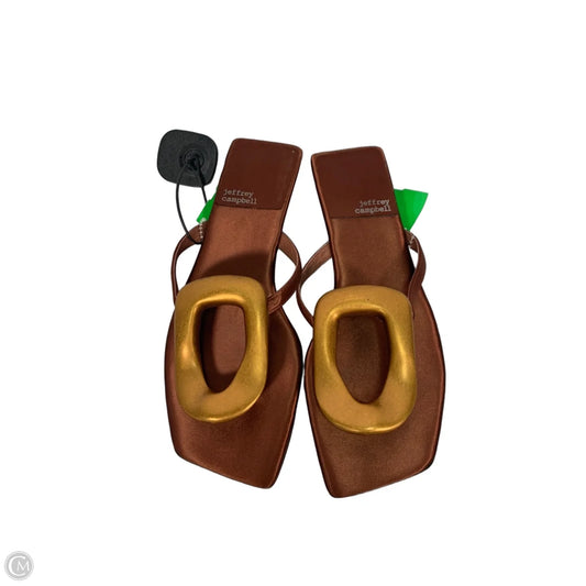 Sandals Flip Flops By Jeffrey Campbell In Bronze, Size: 7
