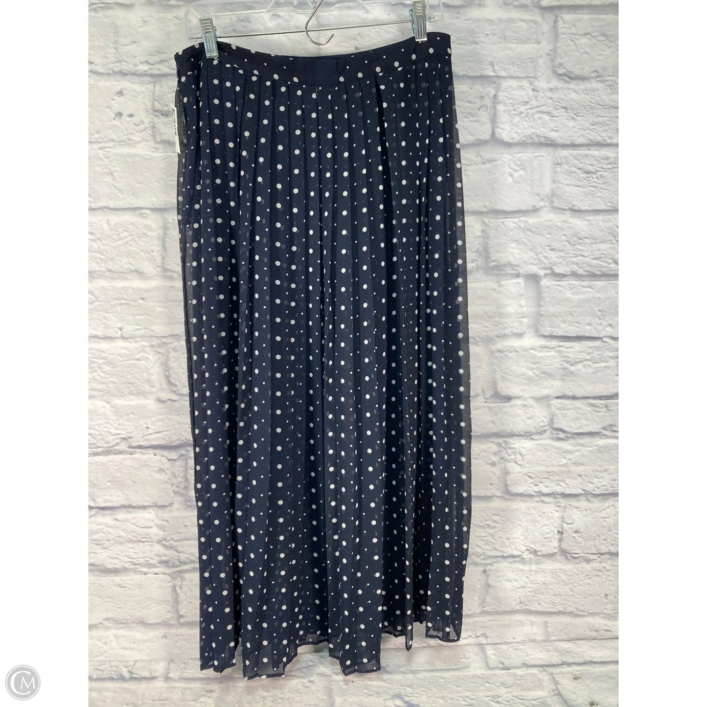 Skirt Midi By Clothes Mentor In Blue & White, Size: 4