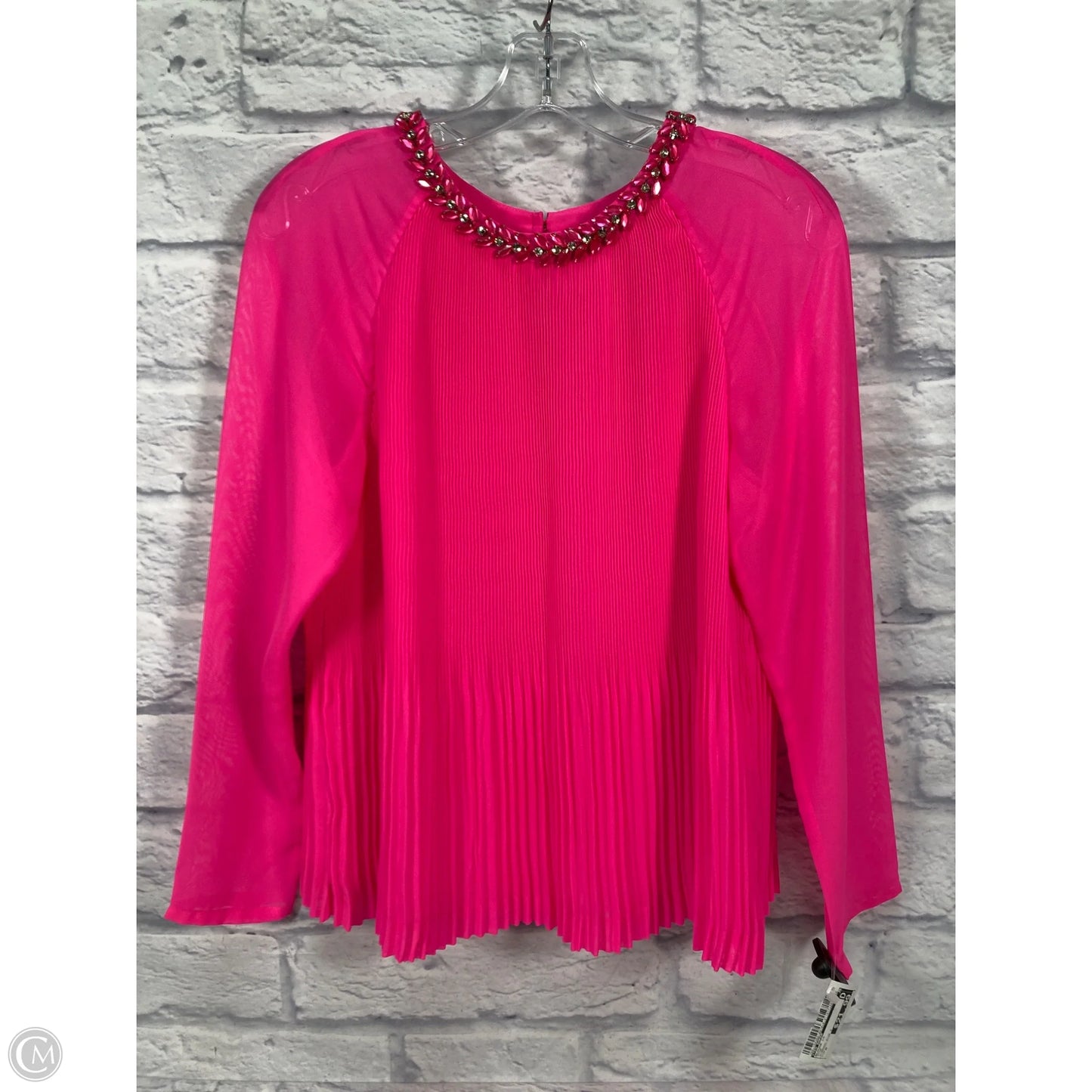 Blouse Long Sleeve By Ted Baker In Pink, Size: M