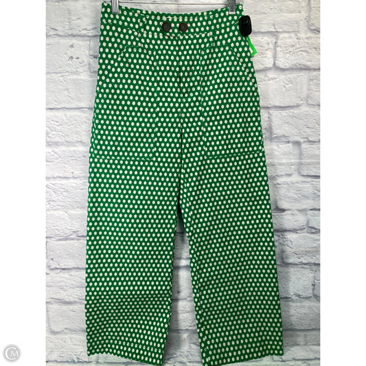 Pants Wide Leg By Maeve In Green & White, Size: 2