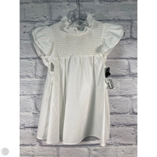 Top Short Sleeve By Anthropologie In White, Size: S
