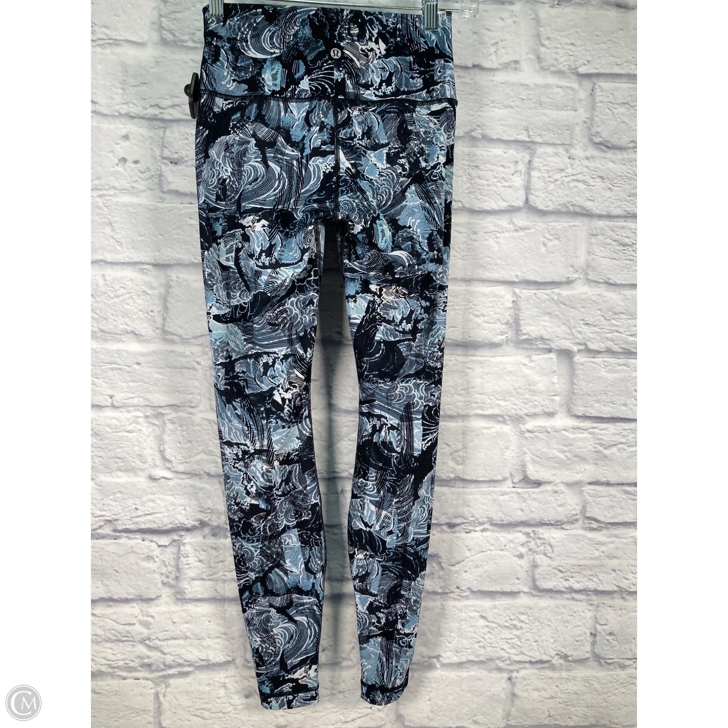 Athletic Leggings By Lululemon In Black & Blue, Size: 6