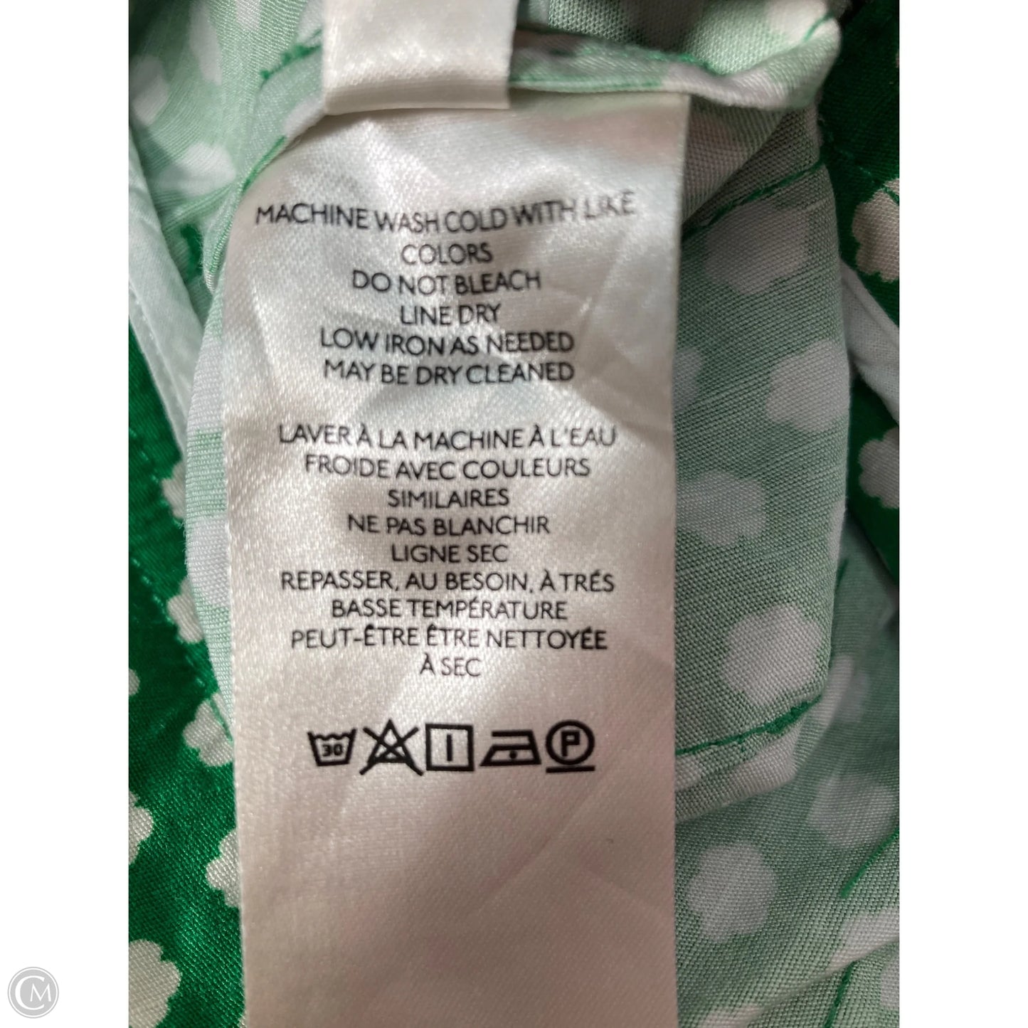 Pants Wide Leg By Maeve In Green & White, Size: 0