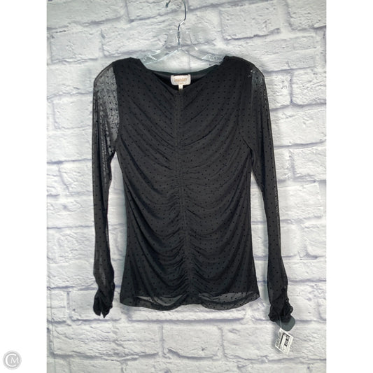 Top Long Sleeve By Laundry In Black, Size: S