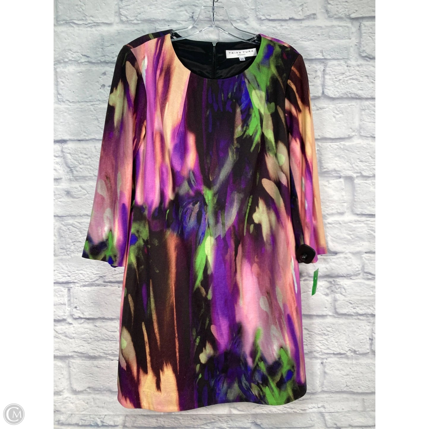 Dress Party Short By Trina Turk In Black & Purple, Size: M