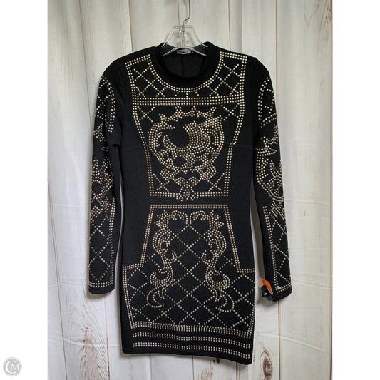 Dress Casual Short By Mango In Black & Gold, Size: S