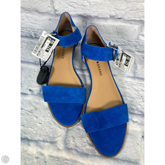 Sandals Heels Wedge By Lucky Brand In Blue & Brown, Size: 8